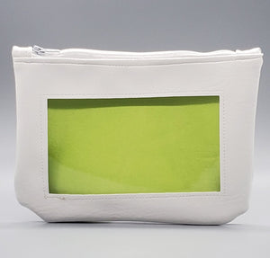 White neon green pastel ita cosmetic bag