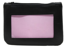 Load image into Gallery viewer, Light pink black ita cosmetic bag pencil pouch Anime Posh vegan leather satin  
