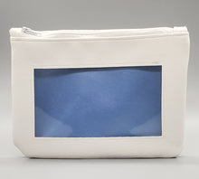 Load image into Gallery viewer, White sky blue pastel ita cosmetic bag
