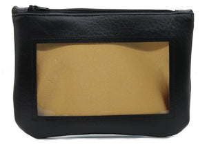 gold black ita cosmetic bag pencil pouch Anime Posh vegan leather satin  
