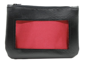 red black ita cosmetic bag pencil pouch Anime Posh vegan leather satin  